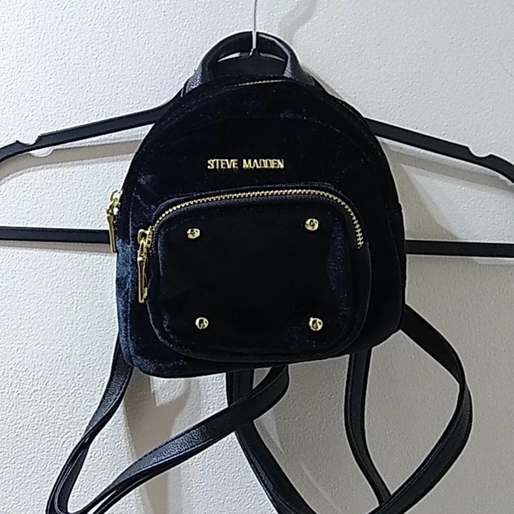 Steve Madden Small Velvet Backpack Bag